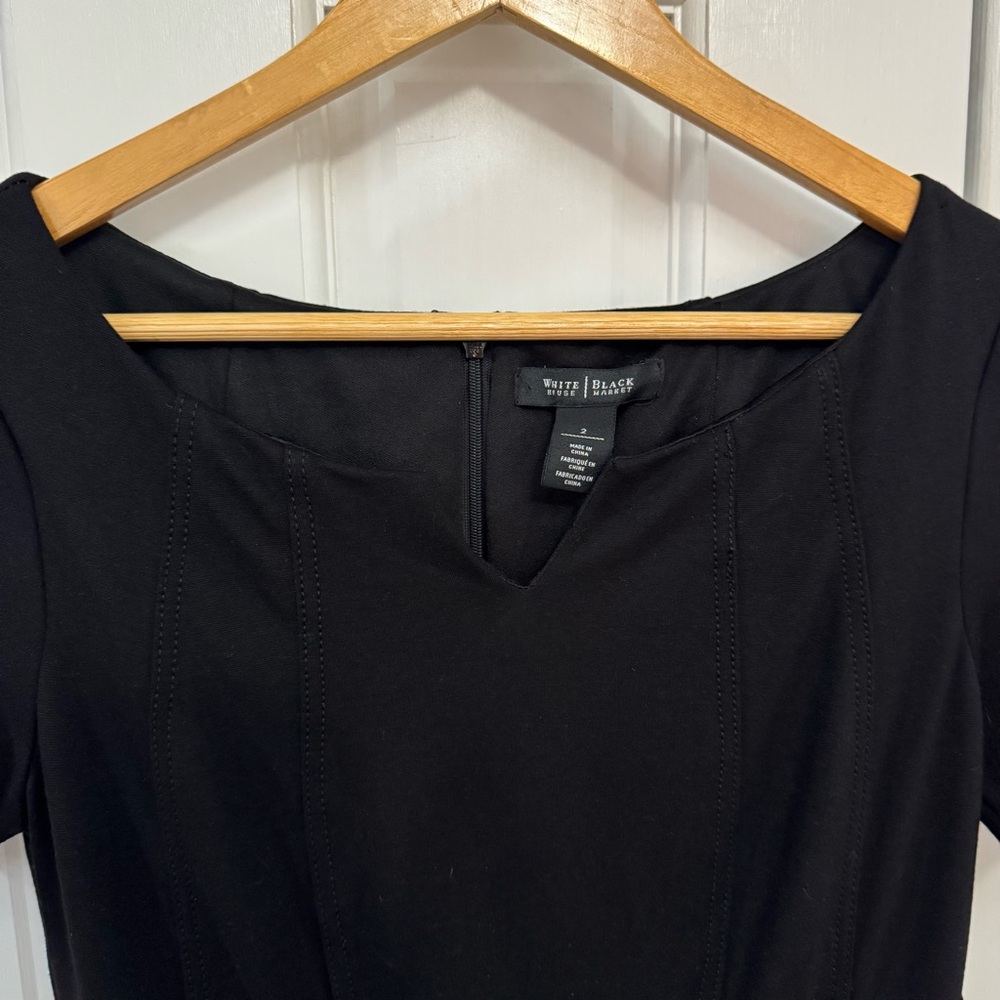 🖤 White House Black Market Fit & Flare Dress – Size 2 |‎ Timeless LBD 🖤 - Picture 6 of 6